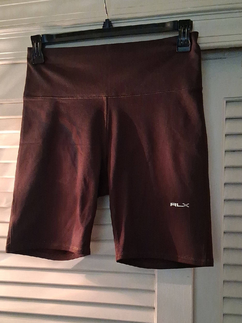 NWOT - RLX Ralph Lauren Chocolate Brown High-Waist Bike Shorts